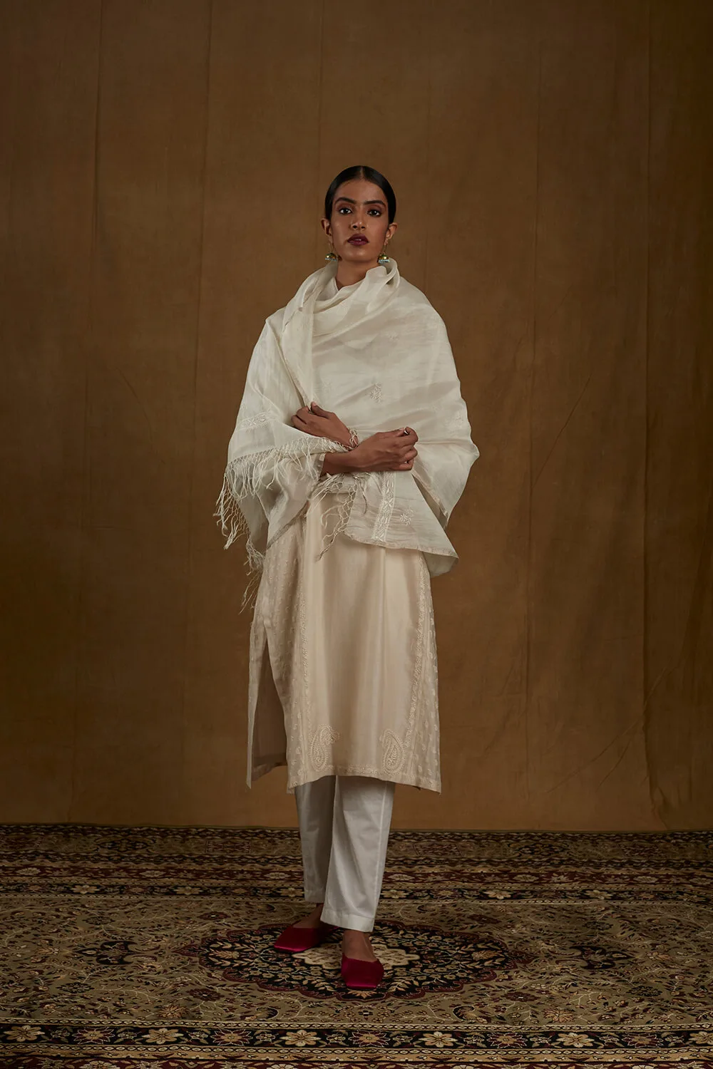 Malti White Dupatta - Image 5