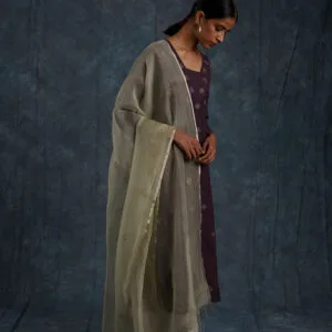 Mrinali Sage Green Dupatta - Thumbnail Image 3