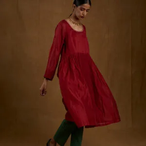 Rupini Red Kurta - Thumbnail Image 4