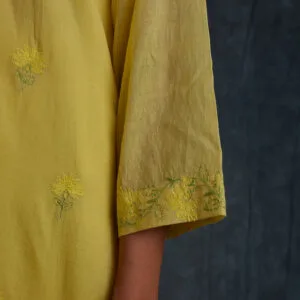 Shamli Lemon Yellow Kurta - Thumbnail Image 2