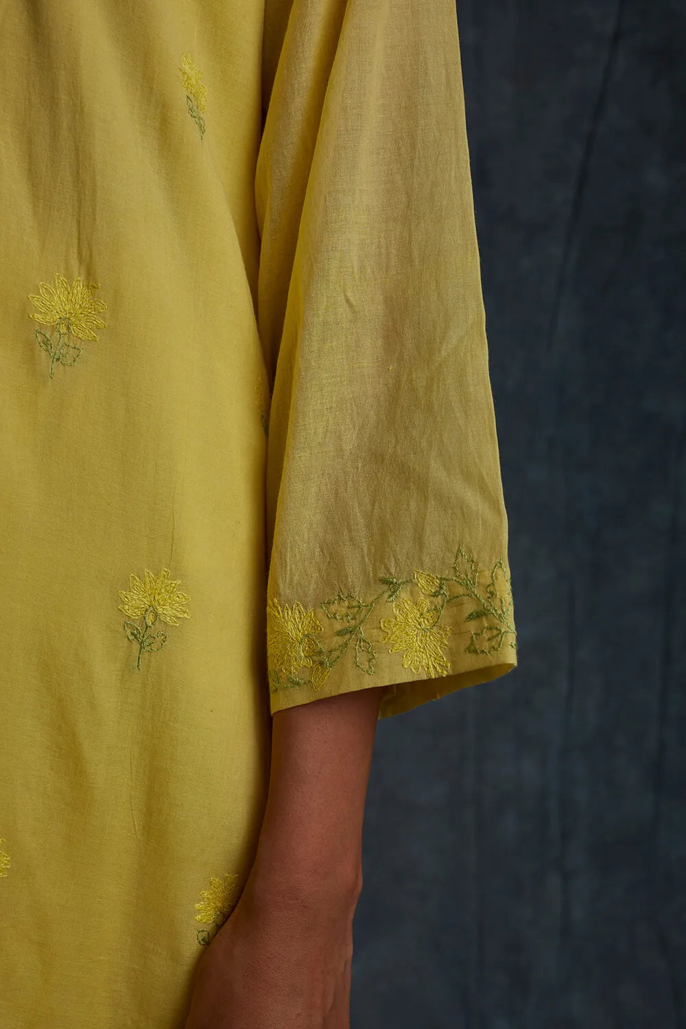 Shamli Lemon Yellow Kurta - Image 2