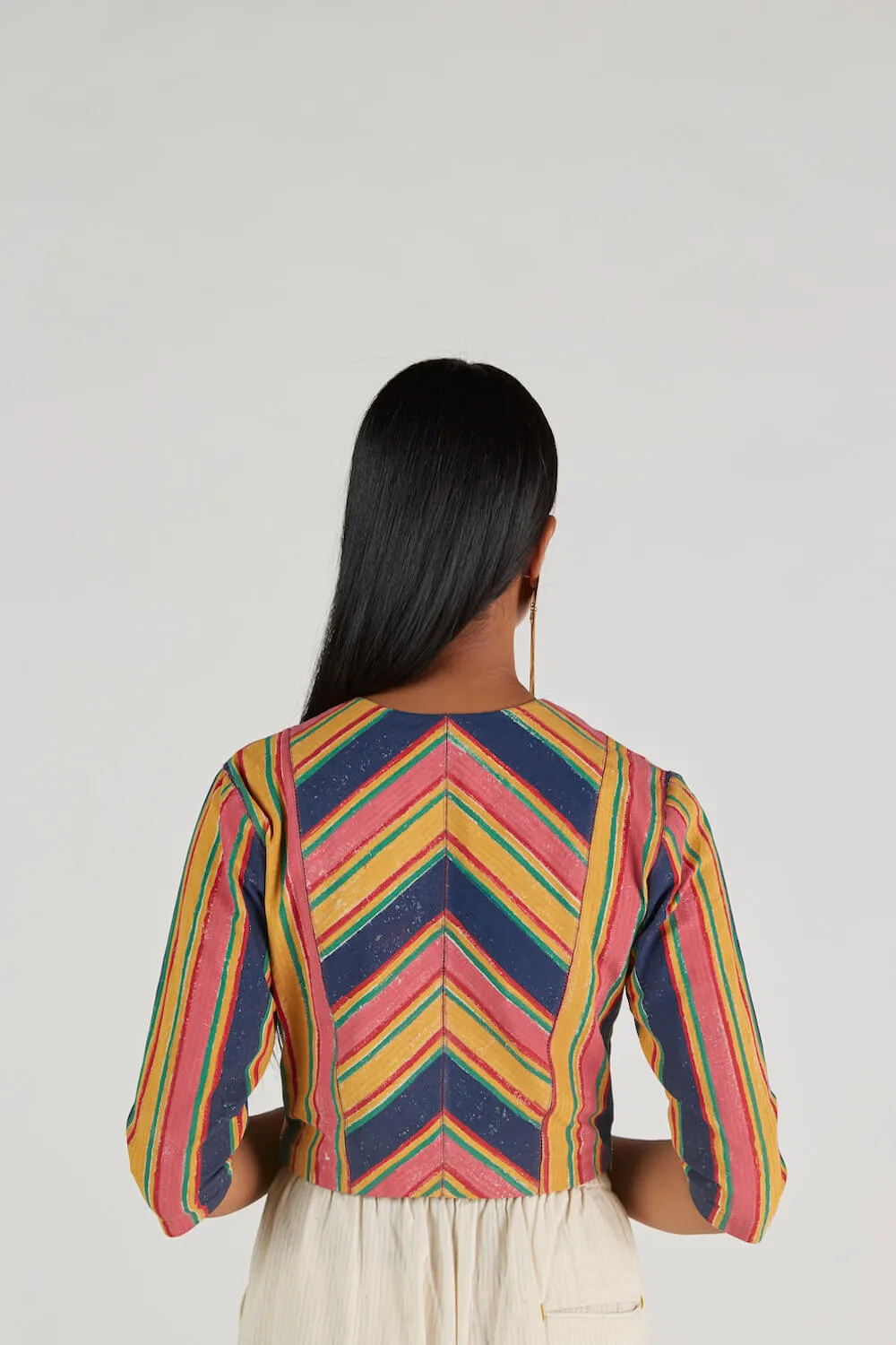 Anamika Malkha Block Printed Blouse - Image 3