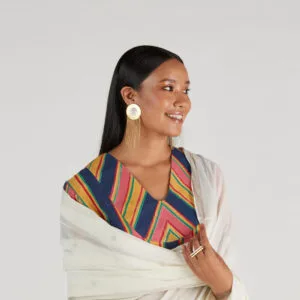 Anamika Malkha Block Printed Blouse - Thumbnail Image 1