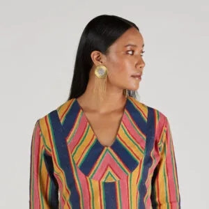 Anamika Malkha Block Printed Blouse - Thumbnail Image 2