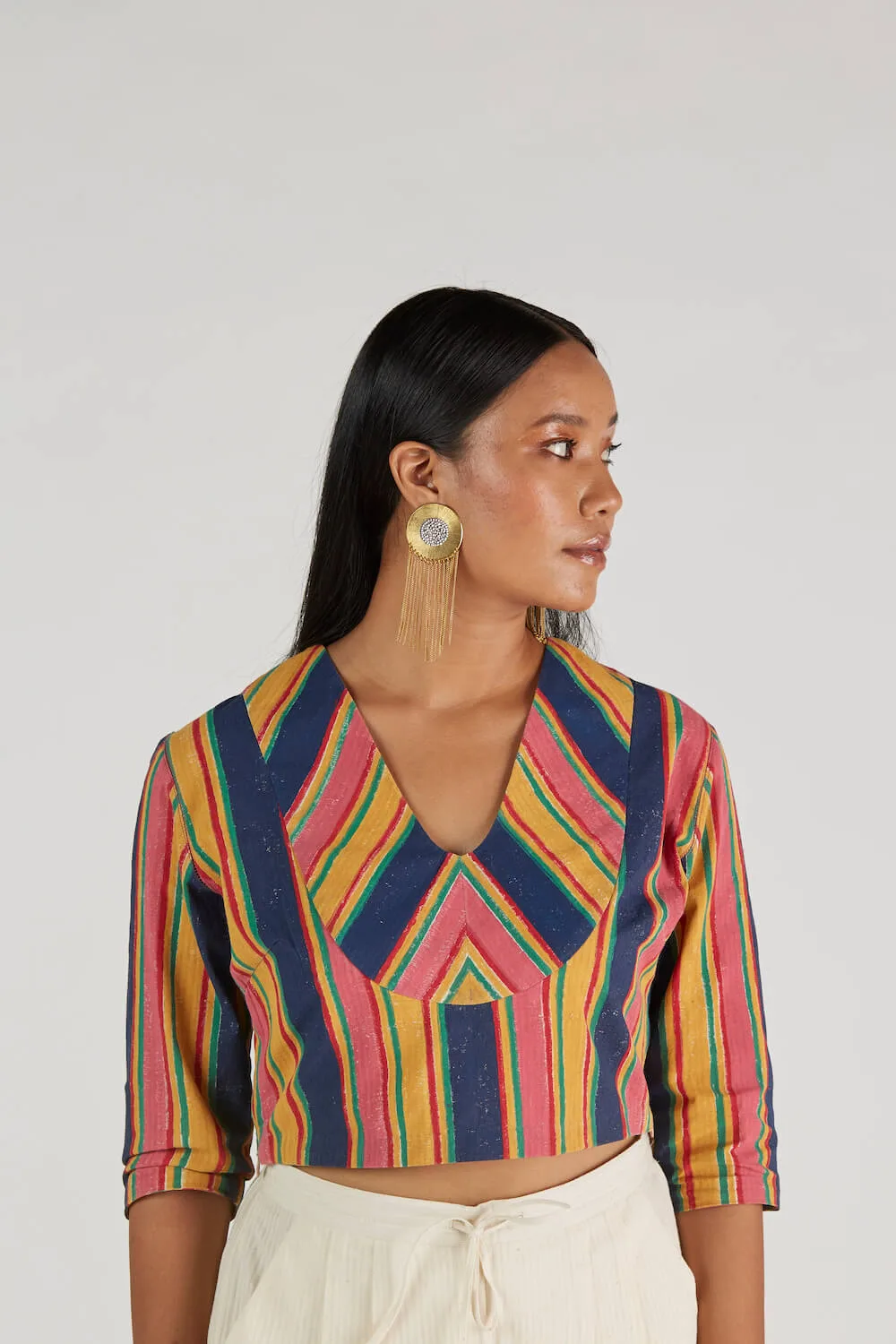 Anamika Malkha Block Printed Blouse - Image 2