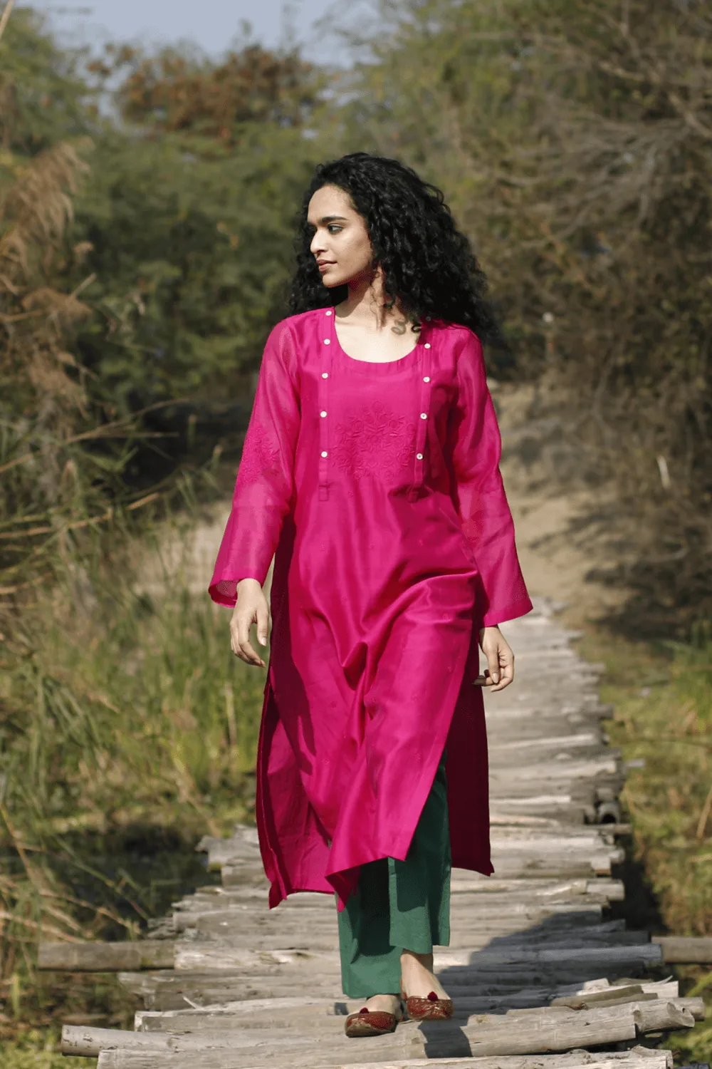 Gaurangi Magenta Kurta - Image 2